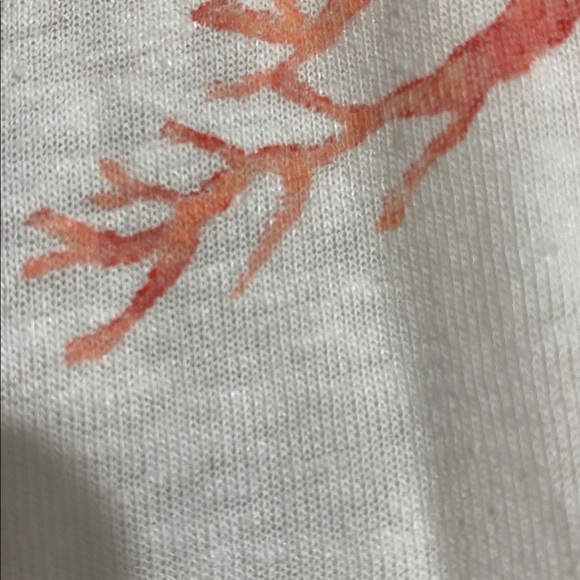 Old Navy off white & coral linen blend lightweight tank top blouse shirt LARGE - Picture 5 of 8